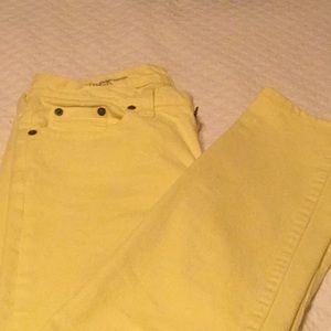 Yellow toothpick pants